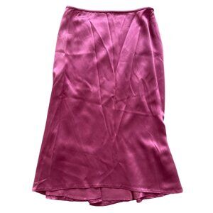 Carmen Marc Valvo women's Pink satin long mermaid midi skirt size 6